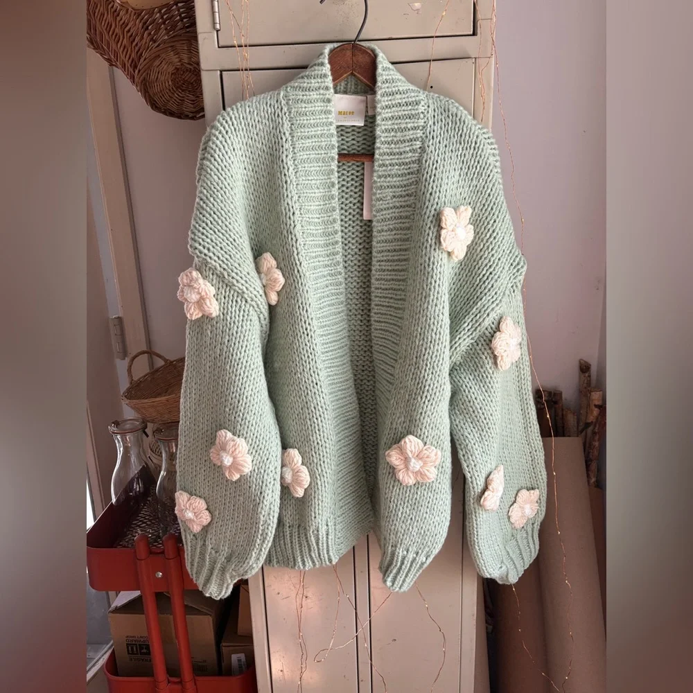 Susannah 3D Flower Cardigan Sweater 🌼 - Picture 6 of 8